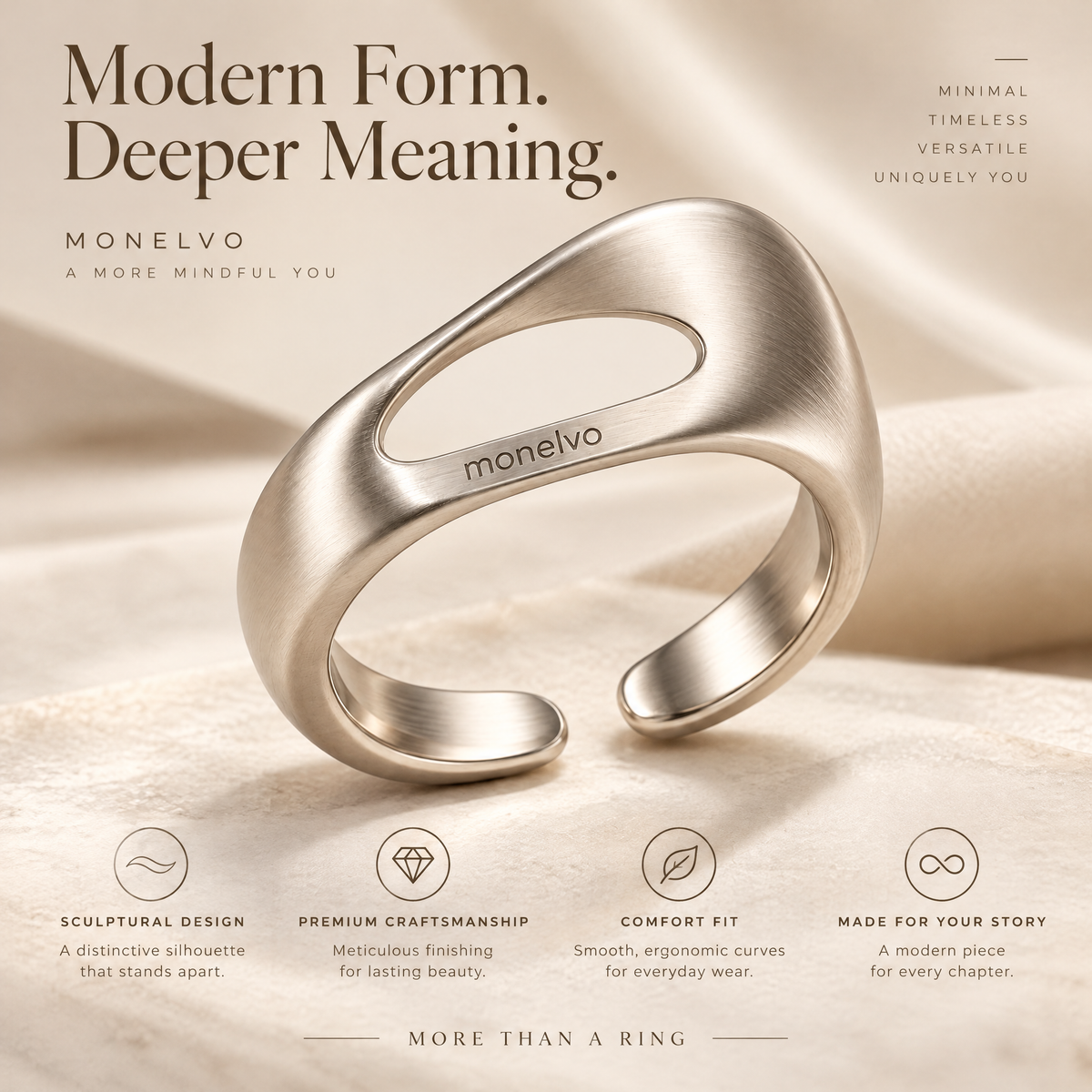 Monelvo™ Quiet Void Open Ring