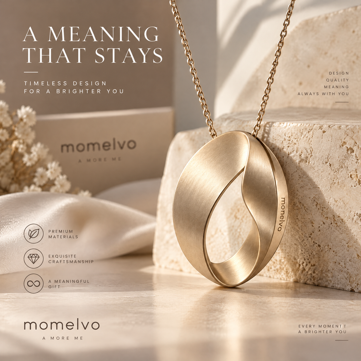 Monelvo™ Orbit Fold Pendant details