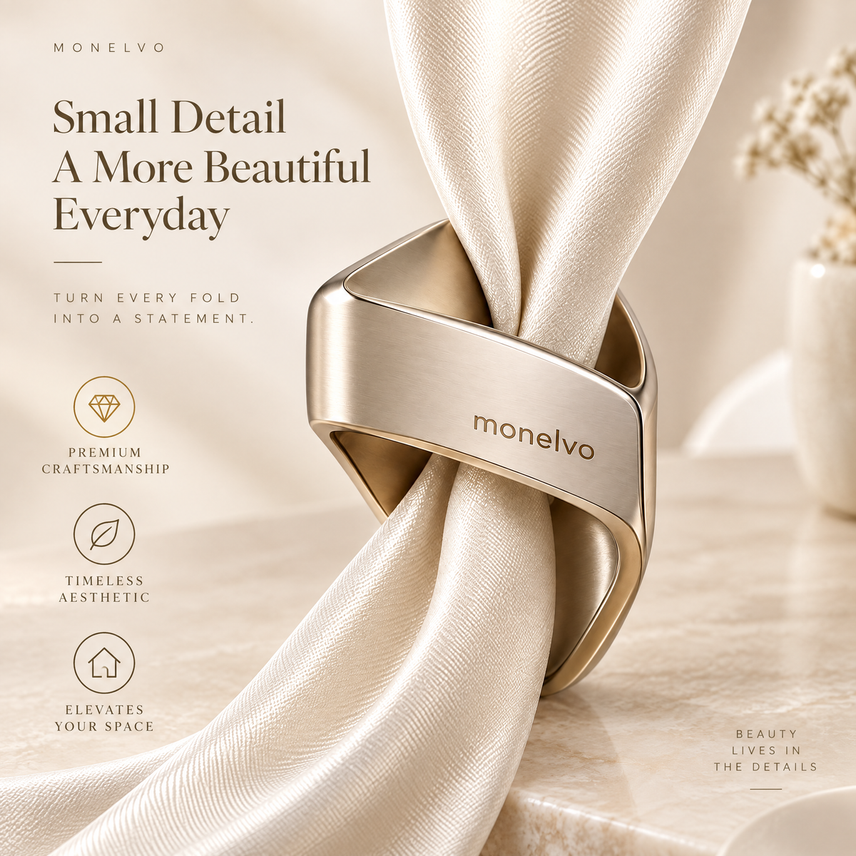 Monelvo™ Fold Loop Scarf Ring lifestyle scene